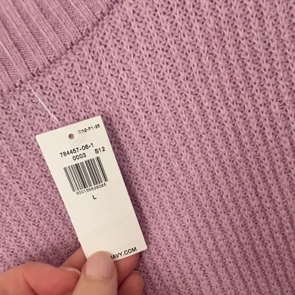 Old Navy Lilac Women's Crew Neck Sweater Size Large, NWT - Picture 4 of 4